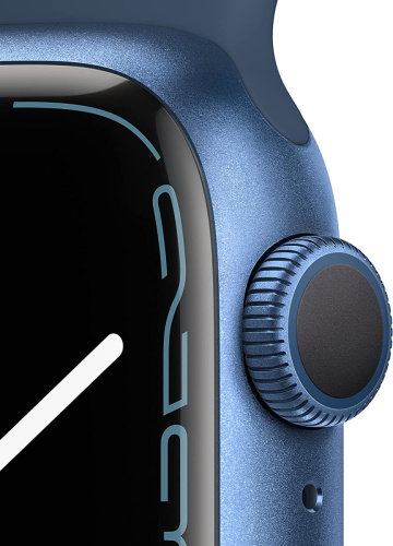 Apple Watch Series 7 GPS 41mm Case Blue Aluminium Band White GB купить в Барнауле фото 2