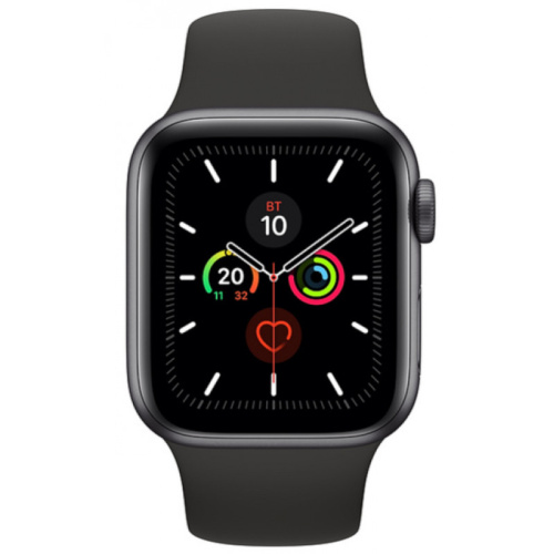 Apple Watch Series 5 40mm Case Space Grey Aluminium Sport Band Black купить в Барнауле фото 2