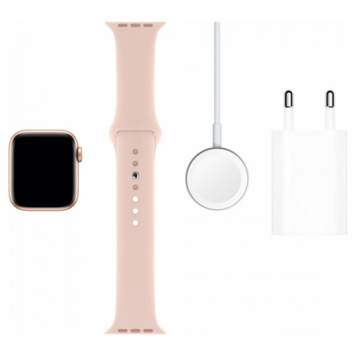 Apple Watch Series 5 44mm Gold Aluminium Case with Pink Sport Band купить в Барнауле фото 3