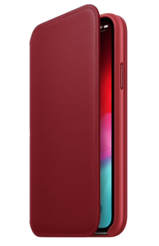 Чехол Apple iPhone XS Max Leather Folio Red (красный) купить в Барнауле фото 3