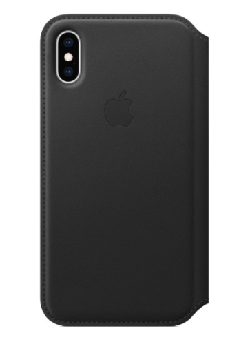Чехол Apple iPhone XS Leather Folio Black (черный) купить в Барнауле фото 2