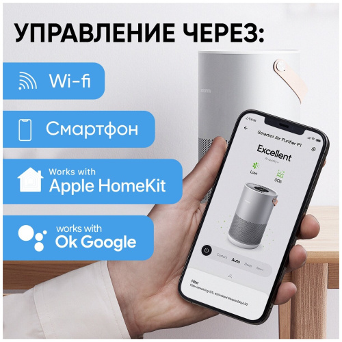 Очиститель воздуха Smartmi Air Purifier P1 Серебристый купить в Барнауле фото 3