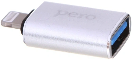 Адаптер PERO AD02 OTG Lightning to USB 3.0 серебристый купить в Барнауле фото 2
