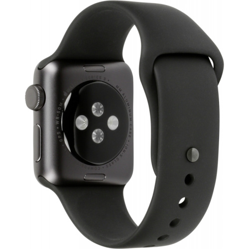 Apple Watch Series 3 42mm Case Space Grey Aluminium Sport Band Black (GPS+Cellular) купить в Барнауле фото 2
