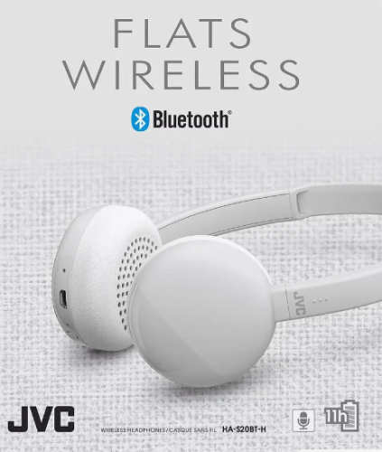 Гарнитура JVC накладная Flats Wireless Bluetooth (HA-S20BT-H-E) Серая купить в Барнауле фото 3