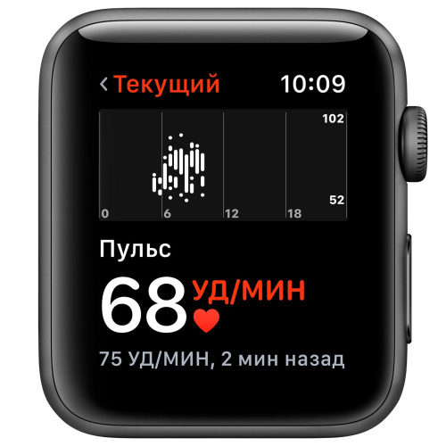 Apple Watch Series 1 42mm Case Space Grey Aluminium Sport Band Black купить в Барнауле фото 3