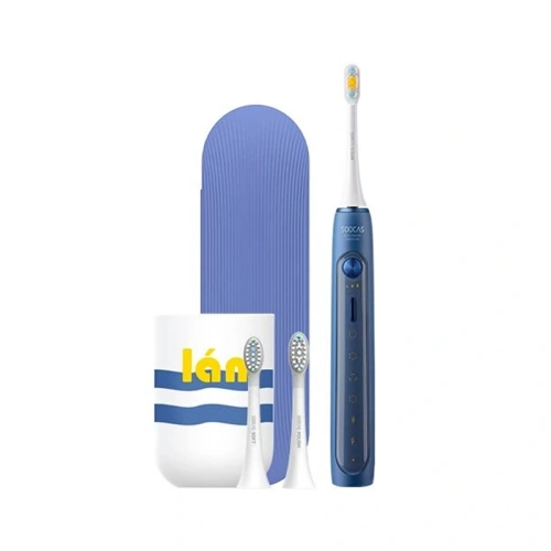 Электрическая зубная щетка Soocas Electric Toothbrush X5 (футляр +3 насадки) синяя купить в Барнауле фото 2