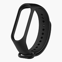 Ремешок Xiaomi для Mi Band 3/4 силиконовый (черный)  купить в Барнауле