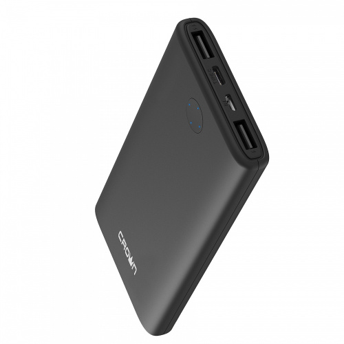 Внешний аккумулятор CrownMicro CMPB-1000 10000 mAh Li-Pol micro-USB+Type-C black купить в Барнауле фото 2