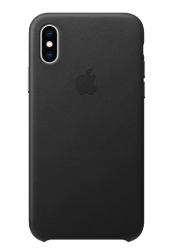 Накладка Apple iPhone XS Leather Case Black (черный) купить в Барнауле