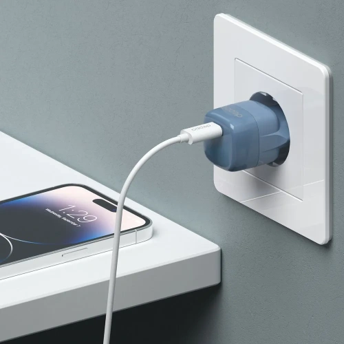 купить СЗУ Deppa USB-C PD mini GaN, 20W, синий в Барнауле фото 2 СЗУ Deppa USB-C PD mini GaN, 20W, синий купить в Барнауле фото 2