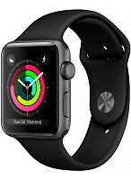 Apple Watch Series 3 38mm Case Space Grey Aluminium Sport Band Black (GPS+Cellular) купить в Барнауле