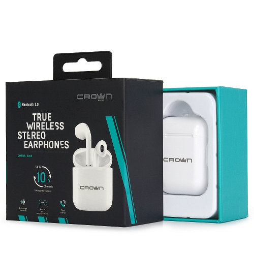 Наушники Crown CMTWS-5005 Беспроводные белые купить в Барнауле фото 5