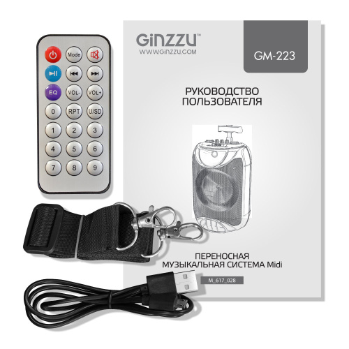 Акустическая система Ginzzu GM-223 Midi (TWS/ BT/ USB/ TF/ FM/ ДУ) купить в Барнауле фото 5