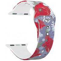 Ремешок для Apple Watch Band 38/40mm Lyambda Alya силиконовый цветы (40-12) купить в Барнауле