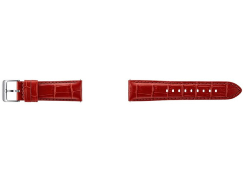 Ремешок для Samsung Gear S3 кожаный, под аллигатора (Оранжево-красный) купить в Барнауле