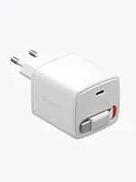 СЗУ Deppa 2xUSB-C, PD 3.0, QC 4.0+, 45W, GaN, белый (сматываемый кабель) купить в Барнауле