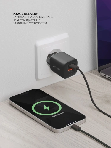 купить СЗУ Deppa 2USB (A+C) PD QC 33W дисплей черный в Барнауле фото 3 СЗУ Deppa 2USB (A+C) PD QC 33W дисплей черный купить в Барнауле фото 3