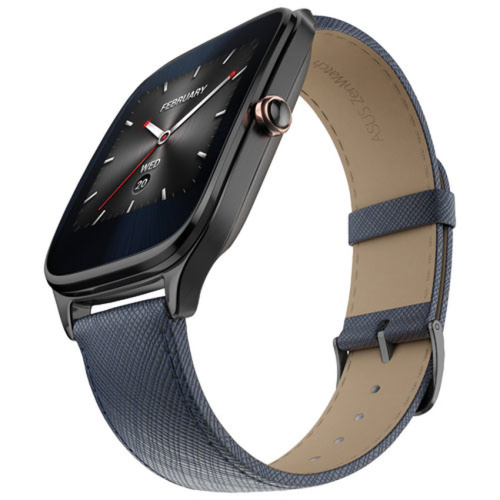 Смарт часы Asus ZenWatch 2 (WI501Q(BQC)-2LBLU0014)  синий кожаный ремешок купить в Барнауле фото 2