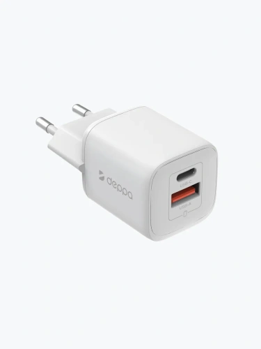 купить СЗУ Deppa 2USB (A+C) PD QC 33W дисплей белый в Барнауле СЗУ Deppa 2USB (A+C) PD QC 33W дисплей белый купить в Барнауле