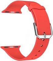 Ремешок для Apple Watch Band 42/44mm Lyambda Alcor спортивный силиконовый красный купить в Барнауле
