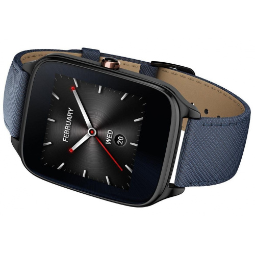 Смарт часы Asus ZenWatch 2 (WI501Q(BQC)-2LBLU0014)  синий кожаный ремешок купить в Барнауле фото 4