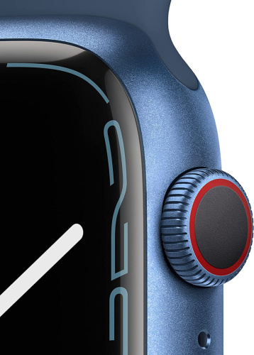 Apple Watch Series 7 GPS 45mm Aluminum Case with Sport Band Blue GB купить в Барнауле фото 3