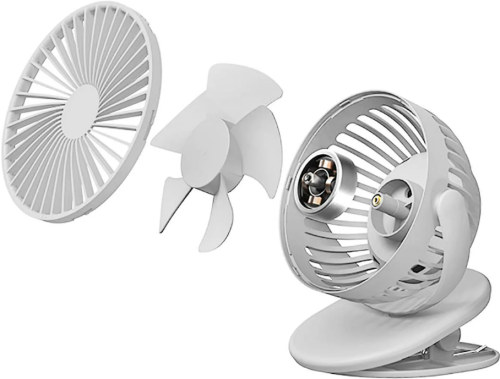 Портативный вентилятор на клипсе Solove clip electric fan 2000 mAh 3 Speed Type-C серый купить в Барнауле фото 2