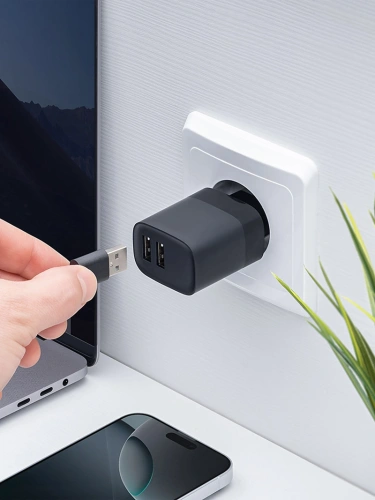 купить СЗУ Deppa 2xUSB-А, 2,4А, чёрный в Барнауле фото 2 СЗУ Deppa 2xUSB-А, 2,4А, чёрный купить в Барнауле фото 2