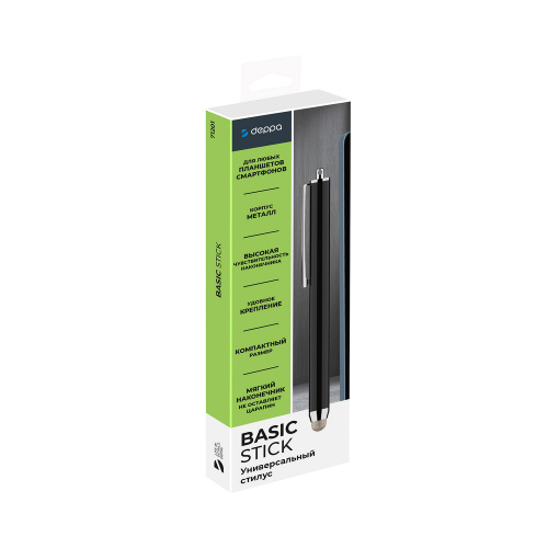 Стилус Deppa Basic Stick универсальный для смартфонов и планшетов черный купить в Барнауле фото 2