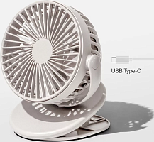 Портативный вентилятор на клипсе Solove clip electric fan 2000 mAh 3 Speed Type-C розовый купить в Барнауле