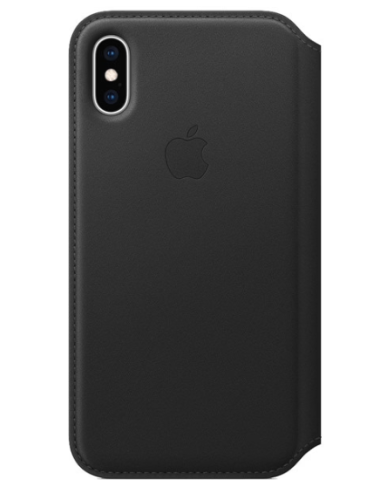 Чехол Apple iPhone XS Max Leather Folio Black (черный) купить в Барнауле фото 3