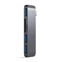 Хаб Satechi Type-C USB Hub для Macbook с портом USB-C 3 x USB 3.0/SD/ microSD серый купить в Барнауле
