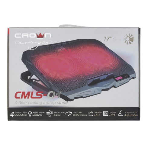 Подставка для ноутбука Crown CMLS-01 17" черная купить в Барнауле фото 9