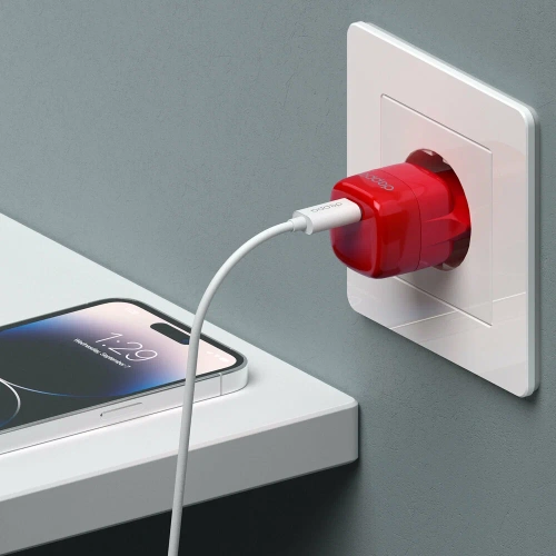 СЗУ Deppa USB-C PD mini GaN, 20W, красный купить в Барнауле фото 2