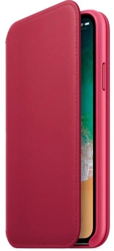 Чехол Apple iPhone X Leather Folio Red (красный) купить в Барнауле фото 2