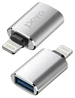Адаптер PERO AD02 OTG Lightning to USB 3.0 серебристый купить в Барнауле