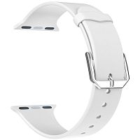 Ремешок для Apple Watch Band 42/44mm Lyambda Alcor спортивный силиконовый белый купить в Барнауле