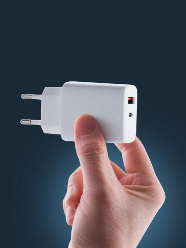СЗУ Deppa USB A + USB-C, PD, QC 3.0, 20W, белый купить в Барнауле фото 3