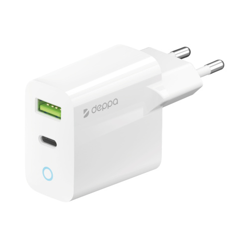 СЗУ Deppa 2USB (A+C) PD, QC, 33W белый купить в Барнауле