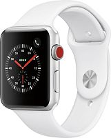 Apple Watch Series 3 42mm Case Silver Aluminium Sport Band White купить в Барнауле