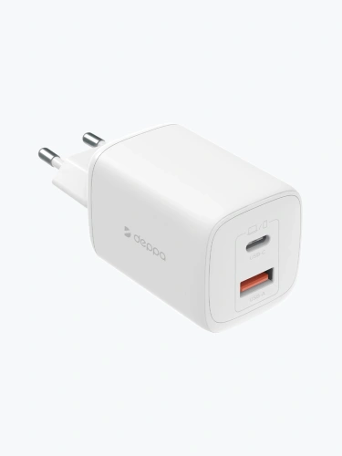 СЗУ Deppa USB-C + USB A, PD 3.0, QC 5.0+, 65W, GaN, белый купить в Барнауле