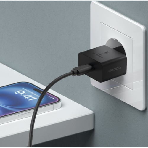 купить СЗУ Deppa USB-C PD Original S GAN, 25W, черный в Барнауле фото 3 СЗУ Deppa USB-C PD Original S GAN, 25W, черный купить в Барнауле фото 3