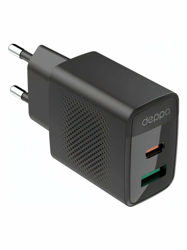 СЗУ Deppa USB-C + USB A, PD 3.0, QC 4.0, 33W, GaN, чёрный купить в Барнауле