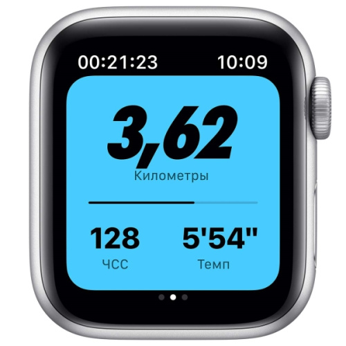 Apple Watch Series SE 44mm Case Silver Aluminium Nike Sport Band Platinum купить в Барнауле фото 3