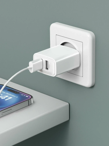 купить СЗУ Deppa 2xUSB-А, 2,4А, дата-кабель Lightning 1м, белый в Барнауле фото 2 СЗУ Deppa 2xUSB-А, 2,4А, дата-кабель Lightning 1м, белый купить в Барнауле фото 2