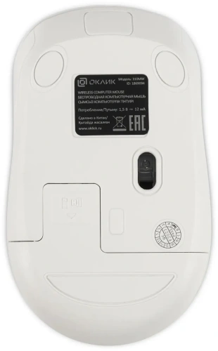 Мышь Oklick 310MW оптическая 3200 dpi беспроводная белая/синяя купить в Барнауле фото 3