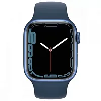 Apple Watch Series 7 GPS 41mm Case Blue Aluminium Band White GB купить в Барнауле