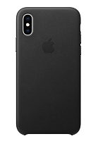 Накладка Apple iPhone XS Leather Case Black (черный) купить в Барнауле
