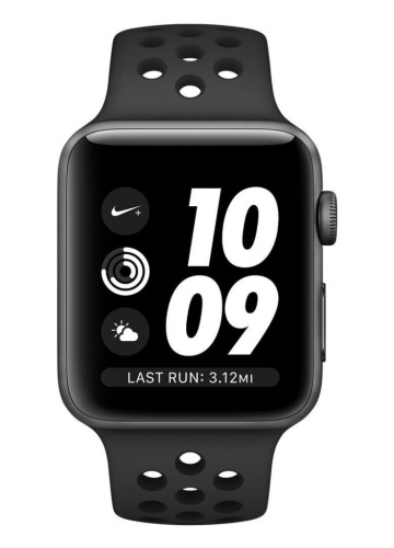 Apple Watch Series 3 42mm Case Space Grey Aluminium Nike Sport Band Anthracite/Black купить в Барнауле фото 3